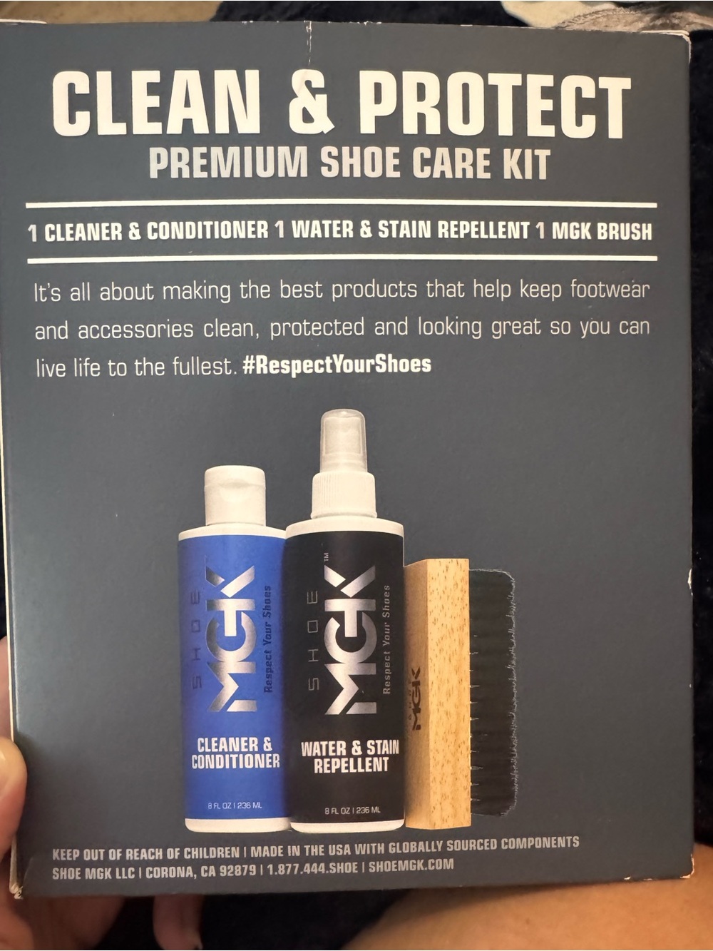 GK Clean & Protect Premium Shoe Care Kit - Black/Blue